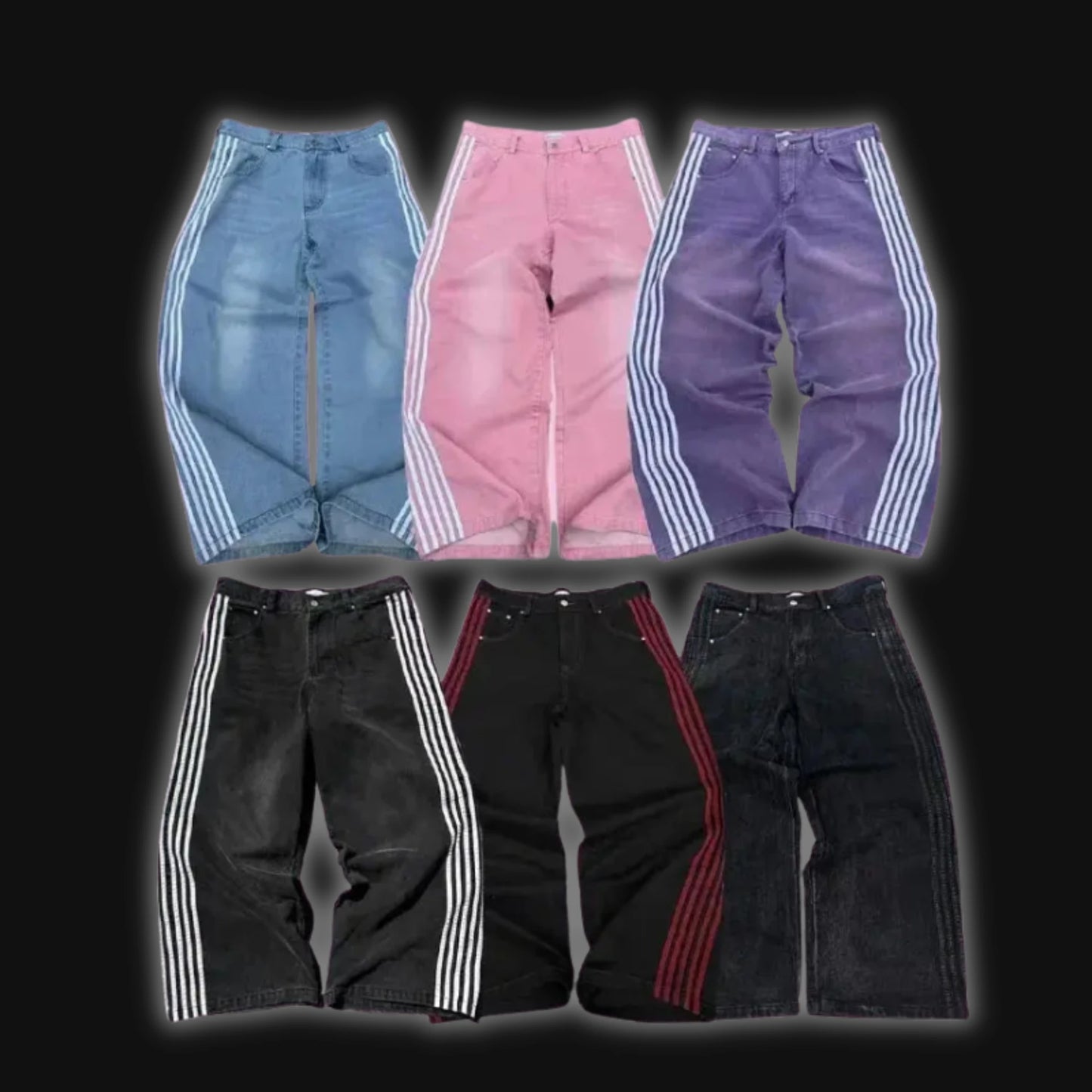 Baggy Jeans Stripes - DRACO COUTURE