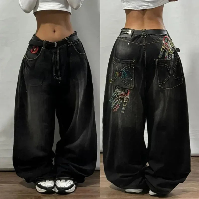 Loose Print Y2K Jeans (10+)