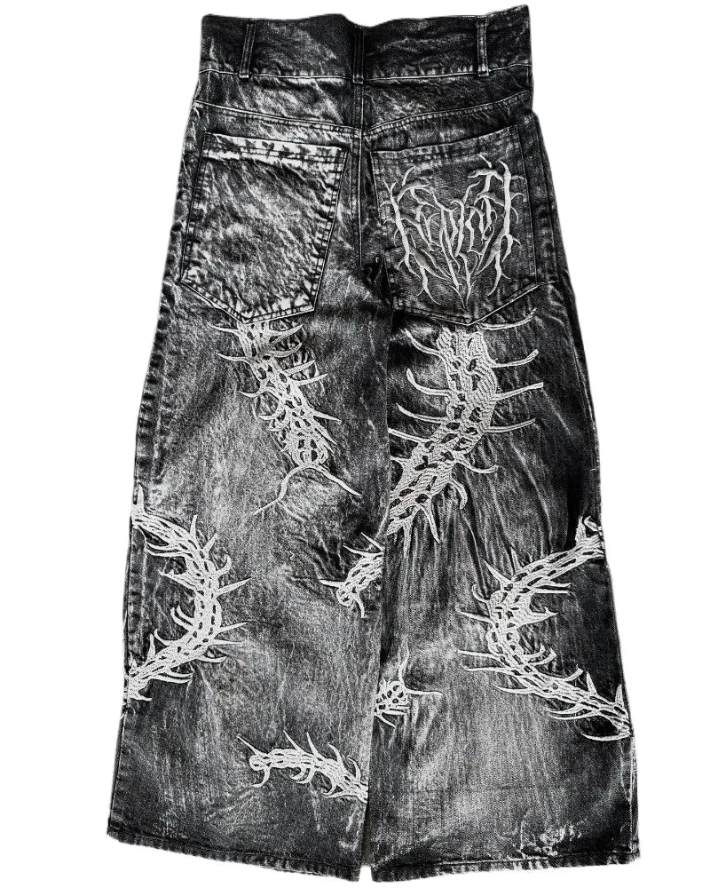 90s Gothic Washed Pants Jeans