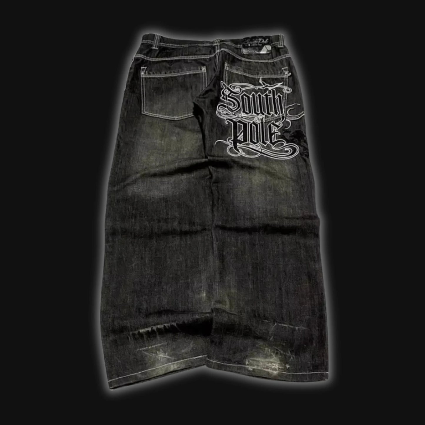 American Street Trend Letter Embroidered Loose Jeans Men Harajuku Y2K New Hip Hop Oversized Wide-leg Pants Unisex Mopping Jeans DRACO COUTURE