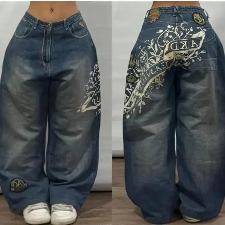 90s Gothic Washed Pants Jeans