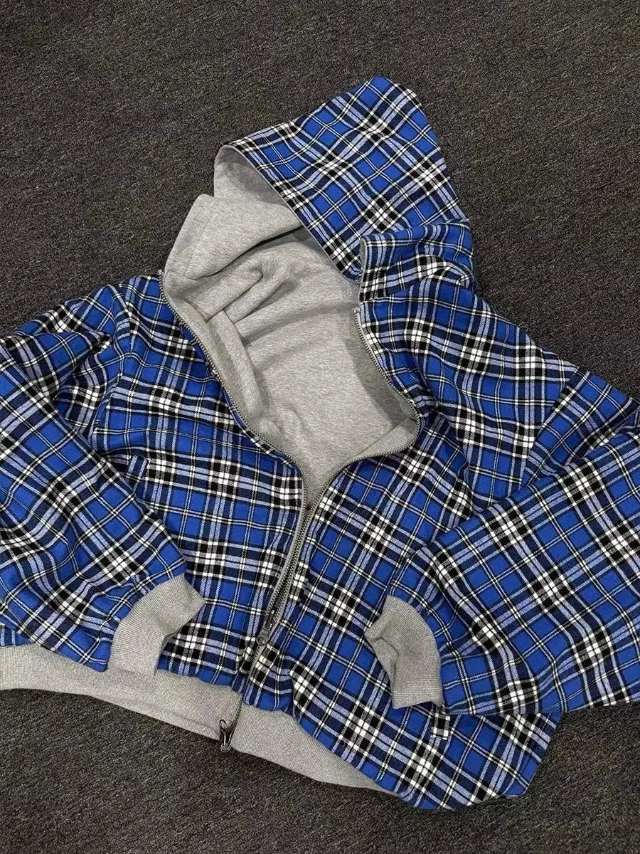 Double Side Hoodie Blue/Grey