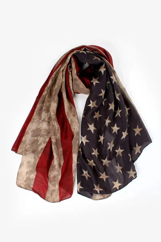 Fourth July American Scarf Plus Size 180cm*90cm - DRACO COUTURE