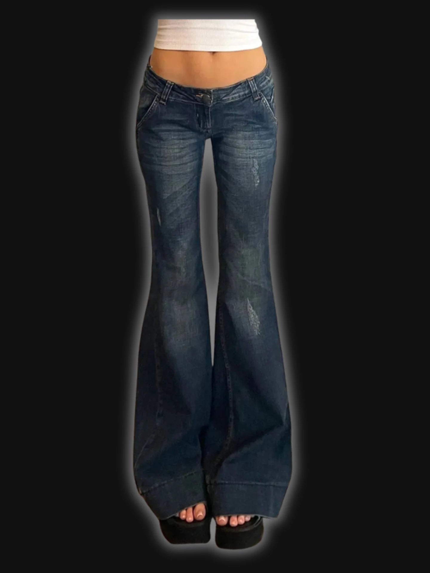 Rockmore Vintage Low Rise Flare Jeans - DRACO COUTURE