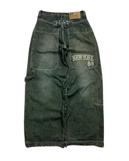 90s Gothic Washed Pants Jeans