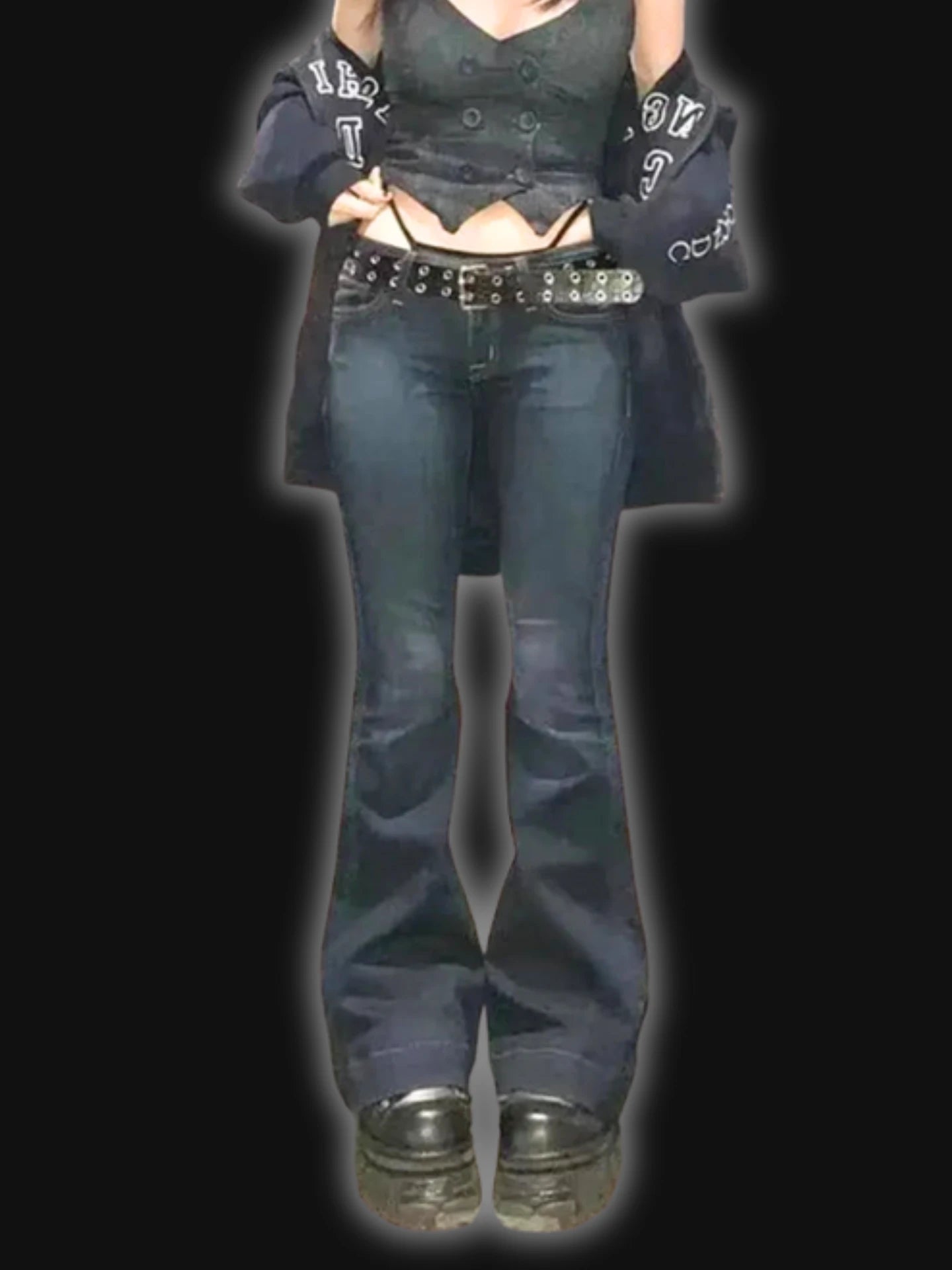 Y2K Low Rise Jeans 2000s Japan jeans - DRACO COUTURE
