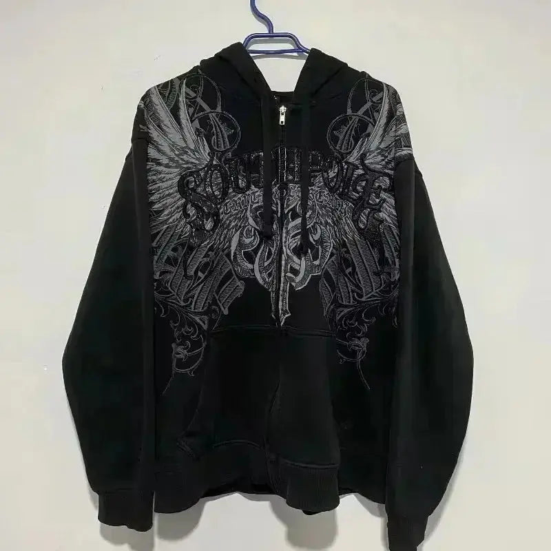 Zipper Hoodie Y2K - DRACO COUTURE
