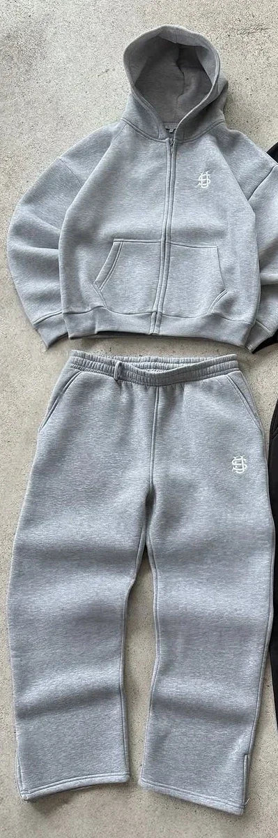 Draco Couture – Baggy Tracksuit Set (Grey & Black)