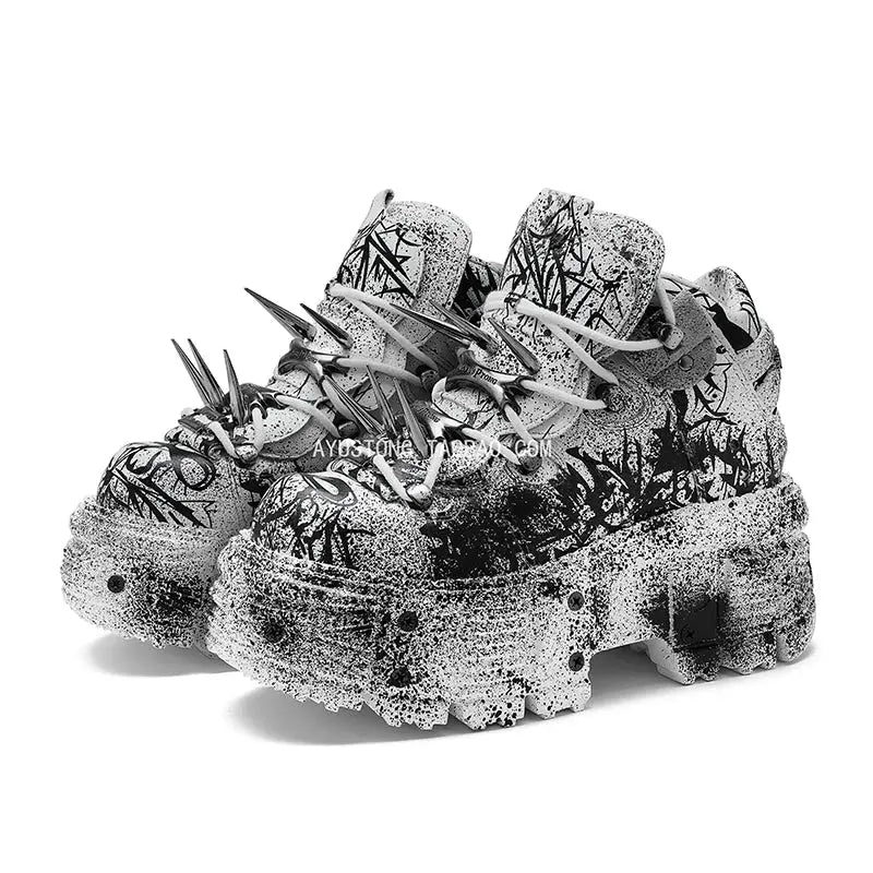 Retro heavy metal thick sole shoes - DRACO COUTURE
