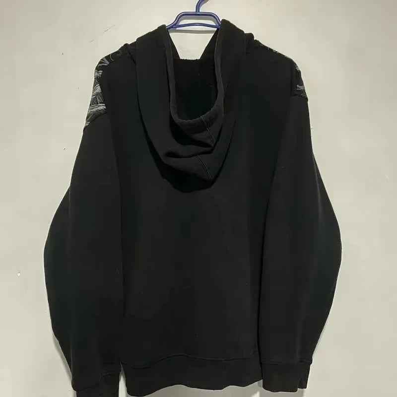 Y2K Zip Hoodie – Czarna z nadrukiem