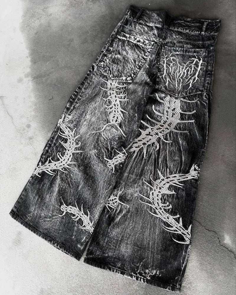 90s Gothic Washed Pants Jeans