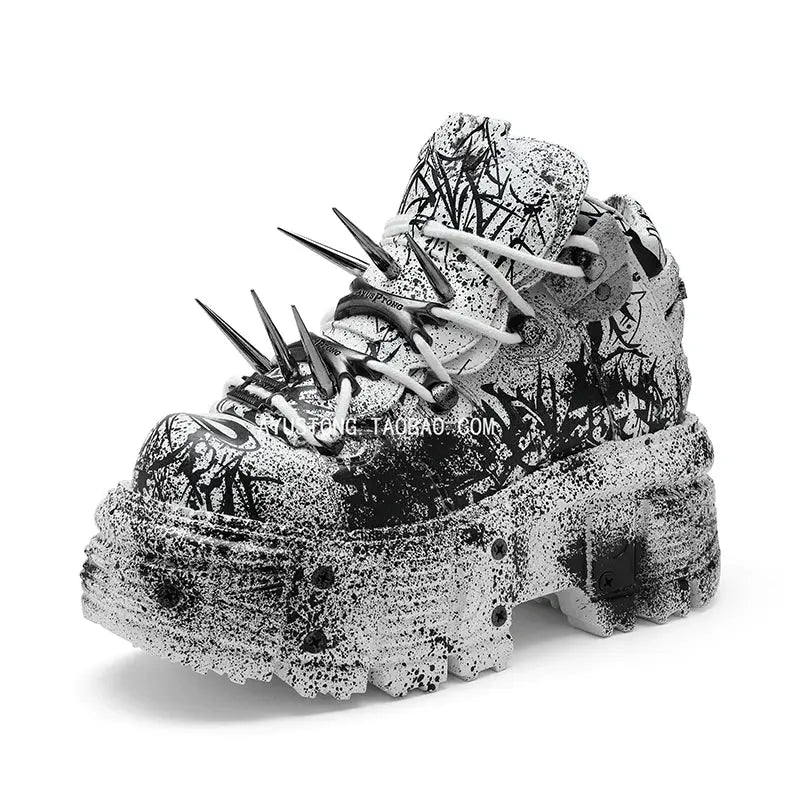 Retro heavy metal thick sole shoes - DRACO COUTURE