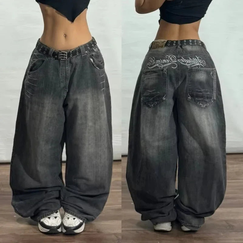 Loose Print Y2K Jeans (10+)