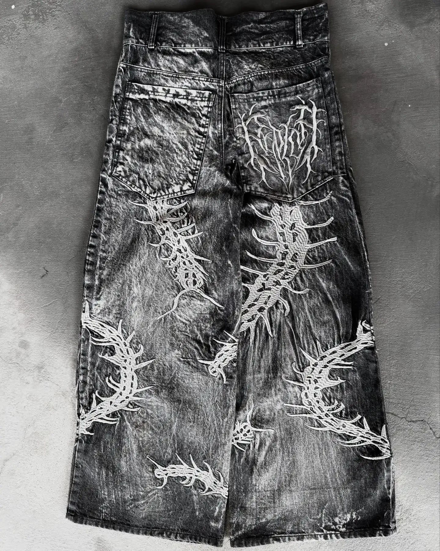 90s Gothic Washed Pants Jeans