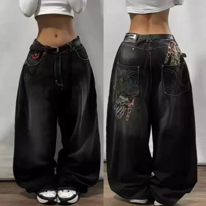 90s Gothic Washed Pants Jeans