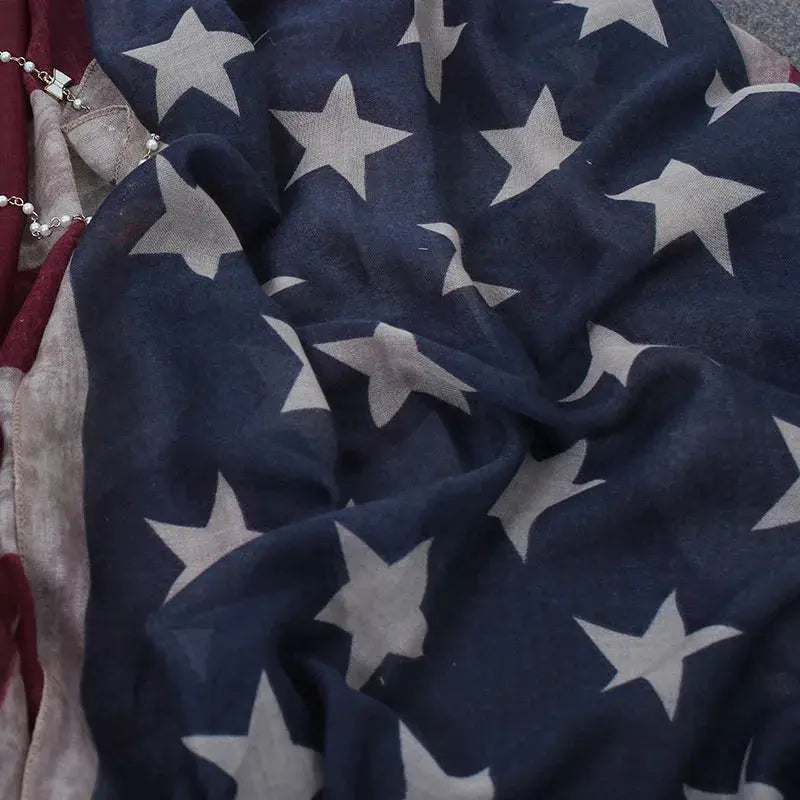 Fourth July American Scarf Plus Size 180cm*90cm - DRACO COUTURE