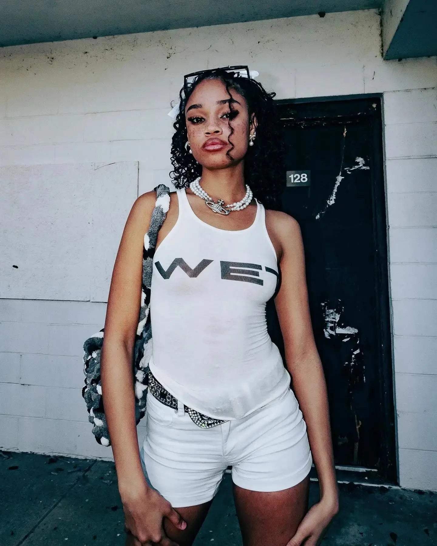 Y2k WET Sleeveless Top - DRACO COUTURE