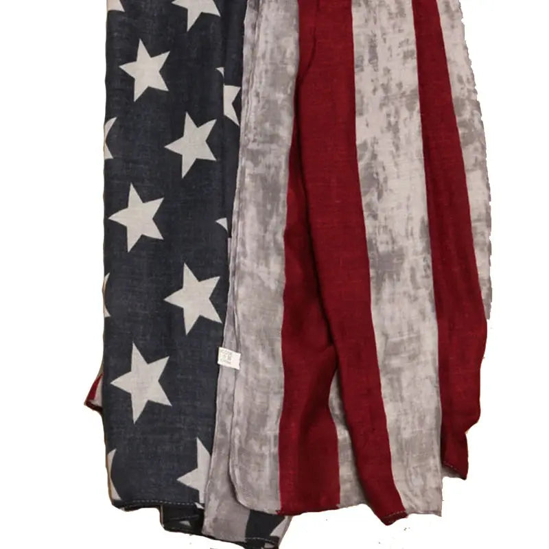 Fourth July American Scarf Plus Size 180cm*90cm - DRACO COUTURE