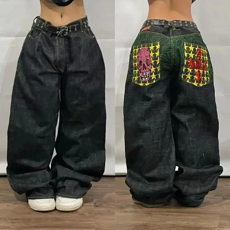 Loose Print Y2K Jeans (10+)