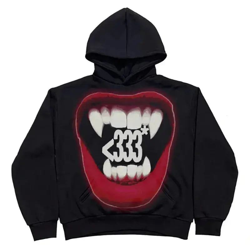 <333 Y2K Hooded Sweatshirt - DRACO COUTURE