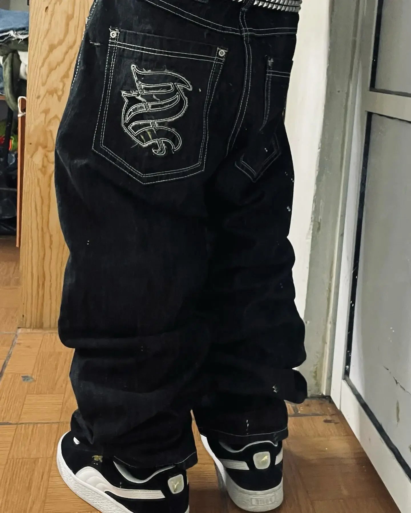 90s Gothic Washed Pants Jeans