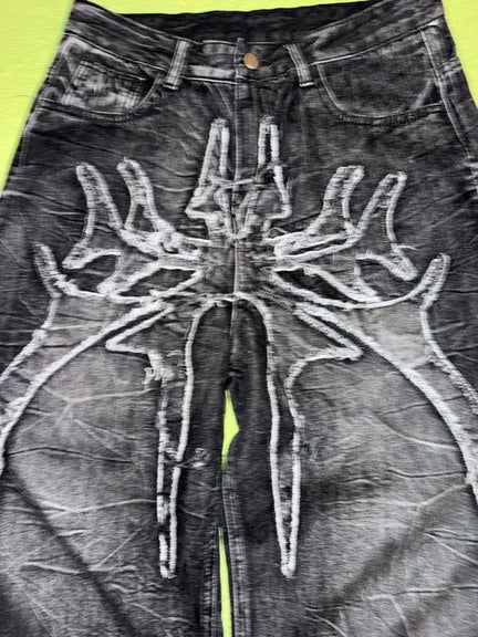 Y2K Black Jeans Spider