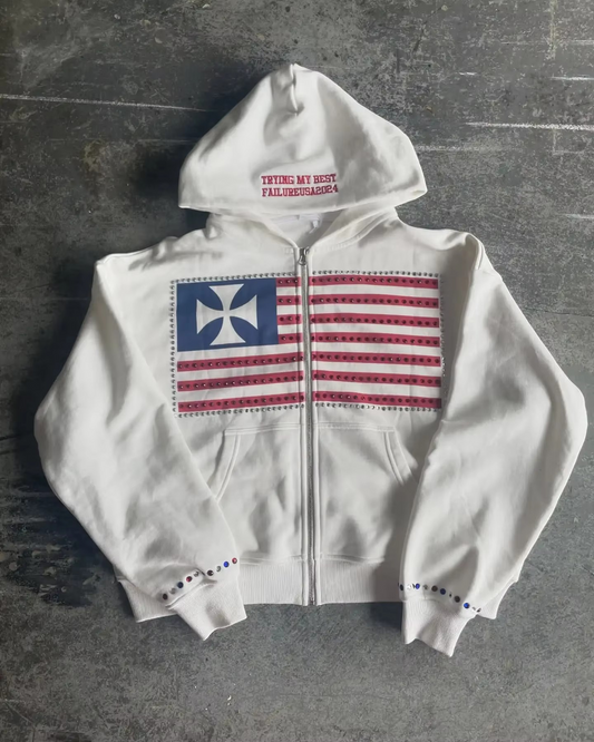 USA WETRUST Zip Hoodie