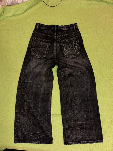 Y2K Black Jeans Spider