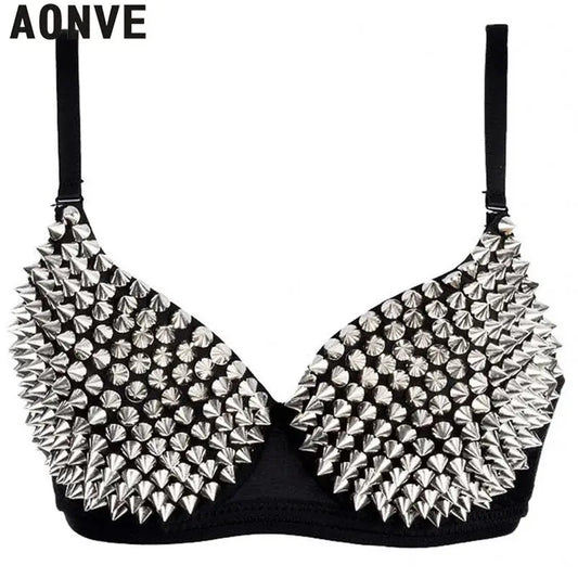 AONVE Newest Sexy Lingerie Sexy Women's Rhinestone Cover Bra Top Gold/Silver Plunge Wire Free Bralete Fashion Sequined Cover top - DRACO COUTURE