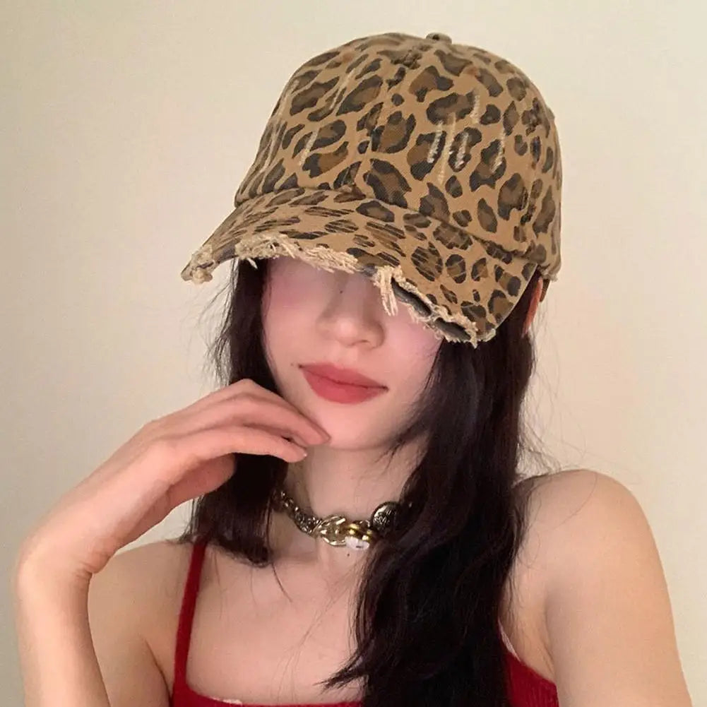 Unisex-Baseballkappen mit Leopardenmuster – Frühling/Herbst – Outdoor-Accessoires – Verstellbare Freizeithüte – Sonnenschutz – Accessoires für Outdoor-Sportarten