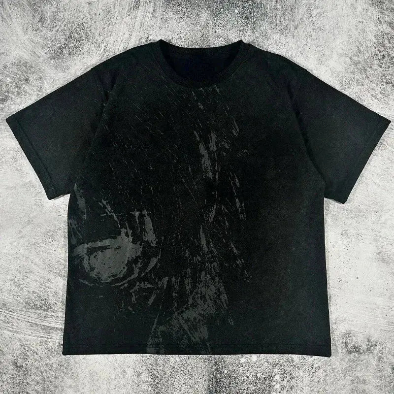 Gothic Skeleton Print T shirt Loose - DRACO COUTURE