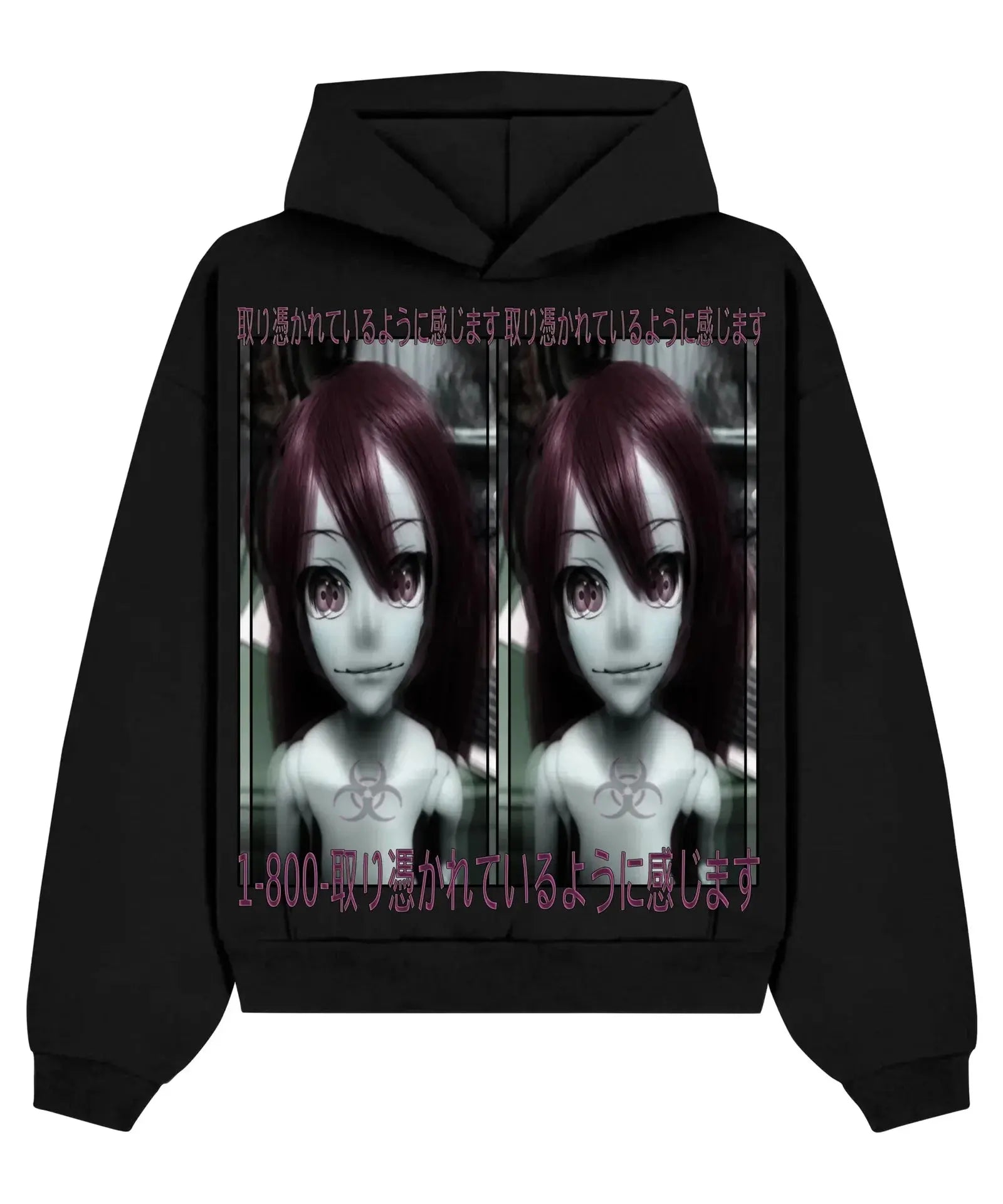 New 2025 Autumn And Winter Aesthetic y2k Dark Style Print Gothic Retro Street Punk Personality Casual emo Girl Hooded Sweatshirt - DRACO COUTURE