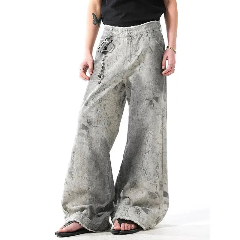 Women's Grey Jeans Vintage Korean 90s - DRACO COUTURE
