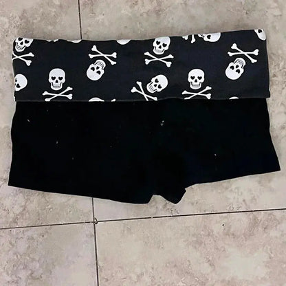 Sexy Half pants Harajuku Letter Print High street Casual Y2K Shorts Punk Fashion Pants Hiphop Vintage Grunge Goth EMO Streetwear - DRACO COUTURE