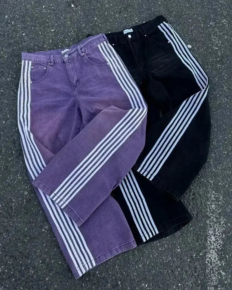 Baggy Jeans Stripes - DRACO COUTURE