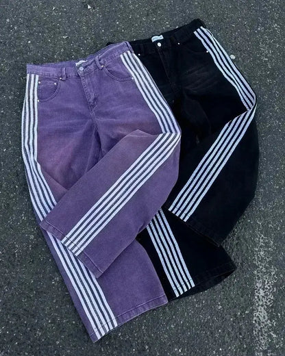 Baggy Jeans Stripes - DRACO COUTURE