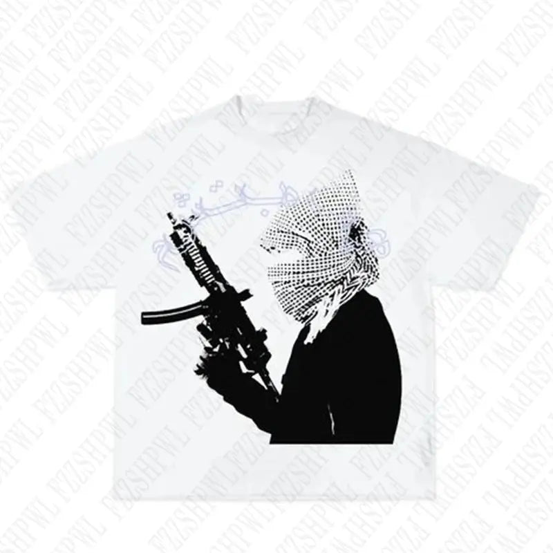 Guns Arabic T-shirt Y2K - DRACO COUTURE