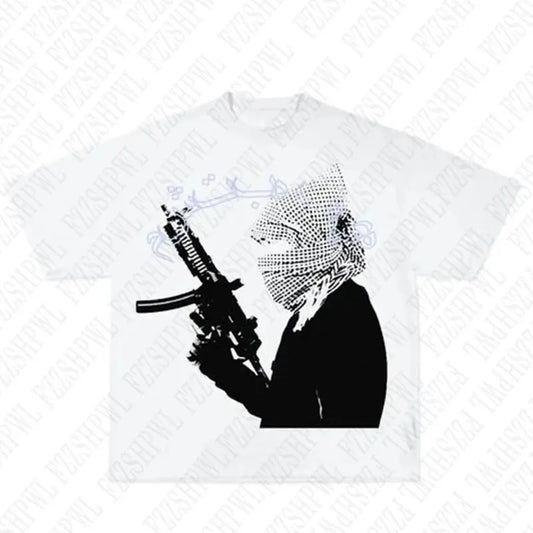Guns Arabic T-shirt Y2K - DRACO COUTURE