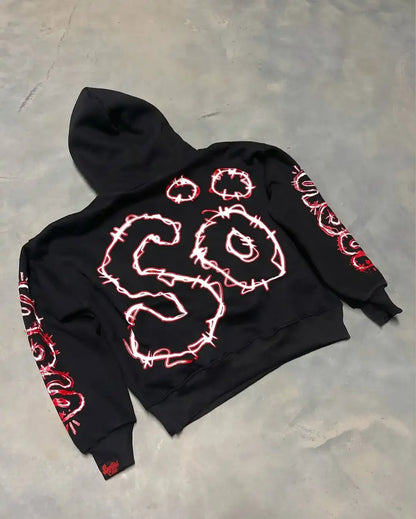 Anime Flammen Hoodie