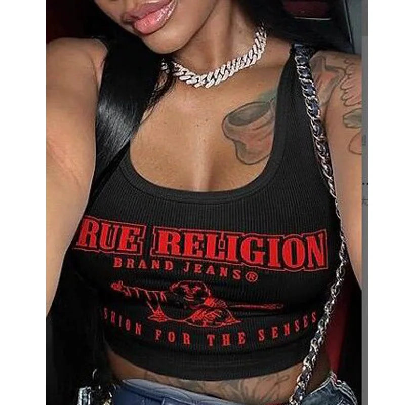 True Religion Sexy Top Schwarz/Weiß