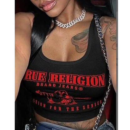 True Religion Sexy Top Schwarz/Weiß