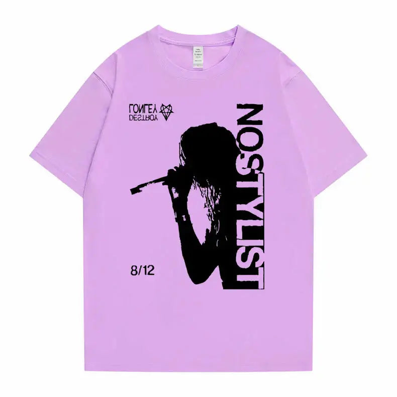 Destroy Lonely Graphic T Shirts Rare Opium Concert Playboi Carti Ken Carson Tshirt Men Women Hip Hop Vintage Oversized T-shirts - DRACO COUTURE