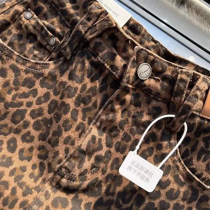 Leopard Skirt Y2K 2000s - DRACO COUTURE