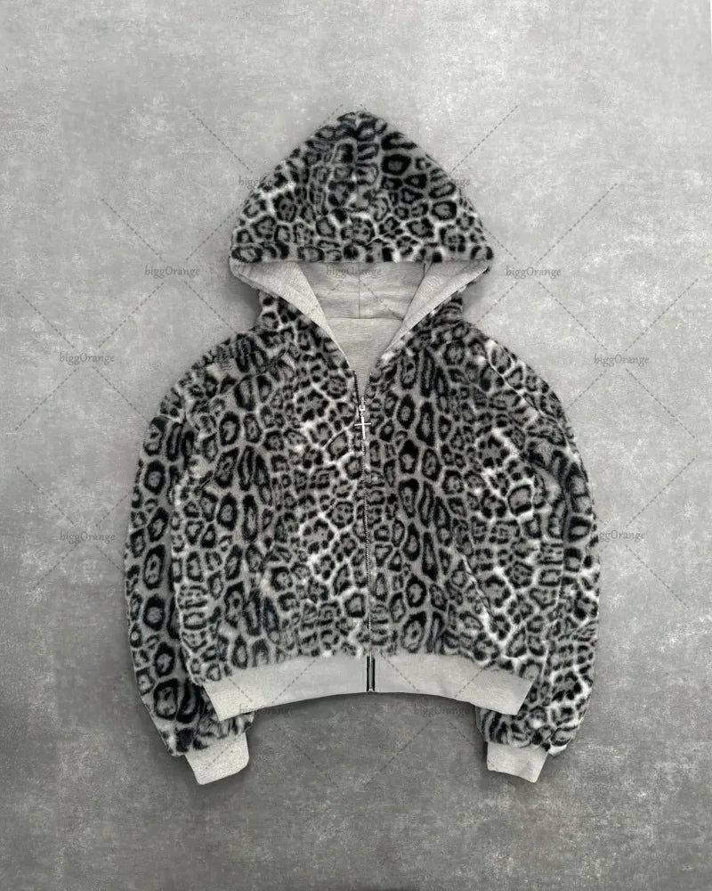 Leoparden-Y2K-Sweatshirts