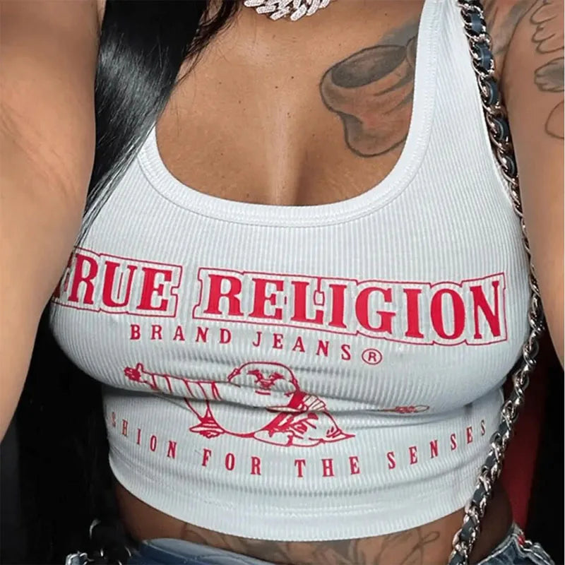 True Religion Sexy Top Schwarz/Weiß