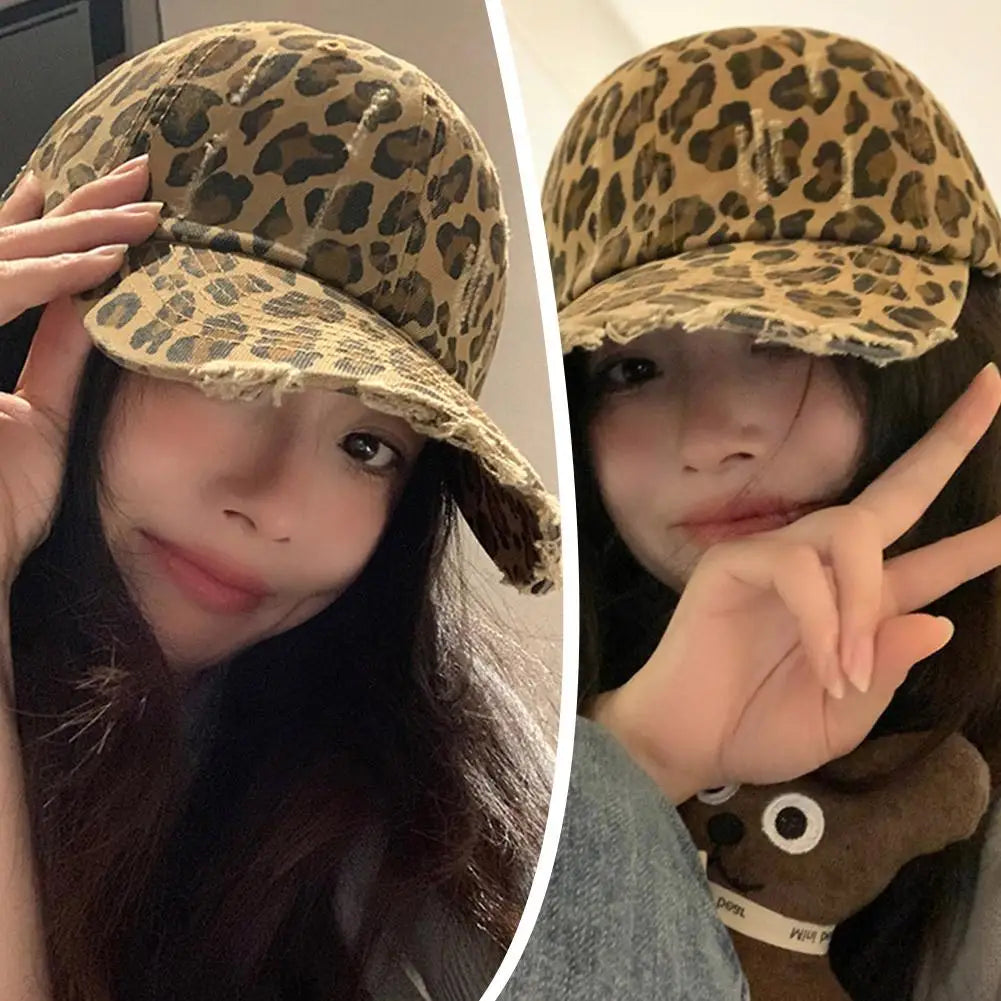 Unisex-Baseballkappen mit Leopardenmuster – Frühling/Herbst – Outdoor-Accessoires – Verstellbare Freizeithüte – Sonnenschutz – Accessoires für Outdoor-Sportarten