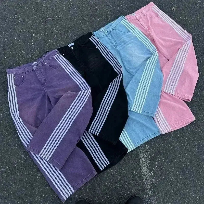 Baggy Jeans Stripes - DRACO COUTURE