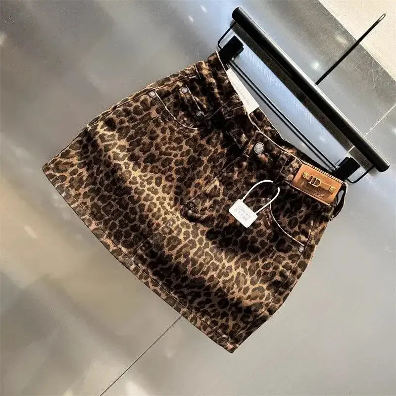 Leopard Skirt Y2K 2000s - DRACO COUTURE