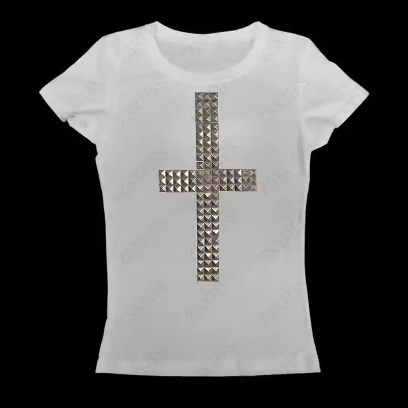 Y2k Crop Top Graphic - DRACO COUTURE