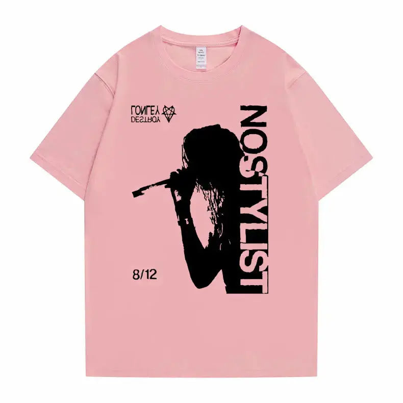 Destroy Lonely Graphic T Shirts Rare Opium Concert Playboi Carti Ken Carson Tshirt Men Women Hip Hop Vintage Oversized T-shirts - DRACO COUTURE